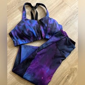 Victoria Secret galaxy yoga workout set 36B and size 6